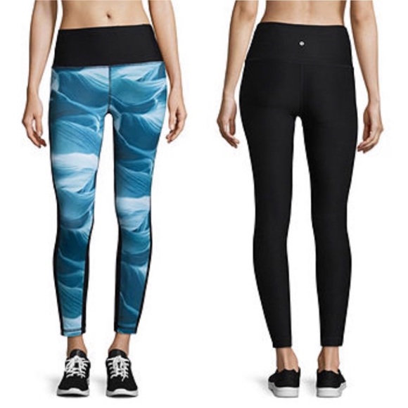 Xersion 7/8 Mesh Leggings In Blue Sandstone - Picture 7 of 7